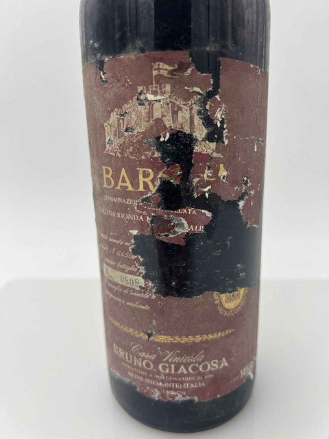 Giacosa Bruno , Barolo Riserva Speciale 1978, collina Rionda Di Serralunga D'Alba, Label  Slightly Damaged to Humidity