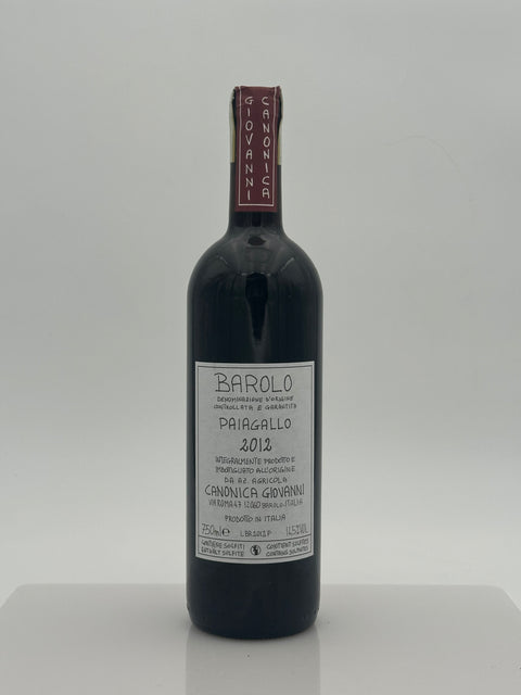 Barolo Paiagallo, Giovanni Canonica, 2012 - European Best Wine