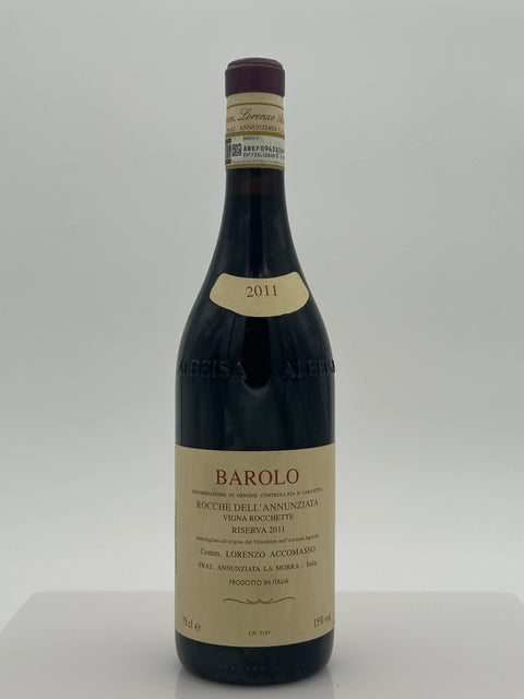 Lorenzo Accomasso, Rocche Dell'Annunziata, Barolo Riserva 2011 - European Best Wine
