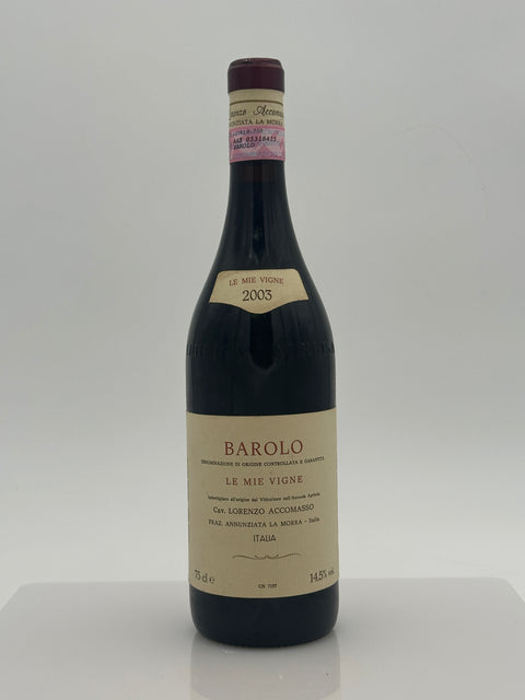 Lorenzo Accomasso, Le Mie Vigne, Barolo vintage 2003 - European Best Wine
