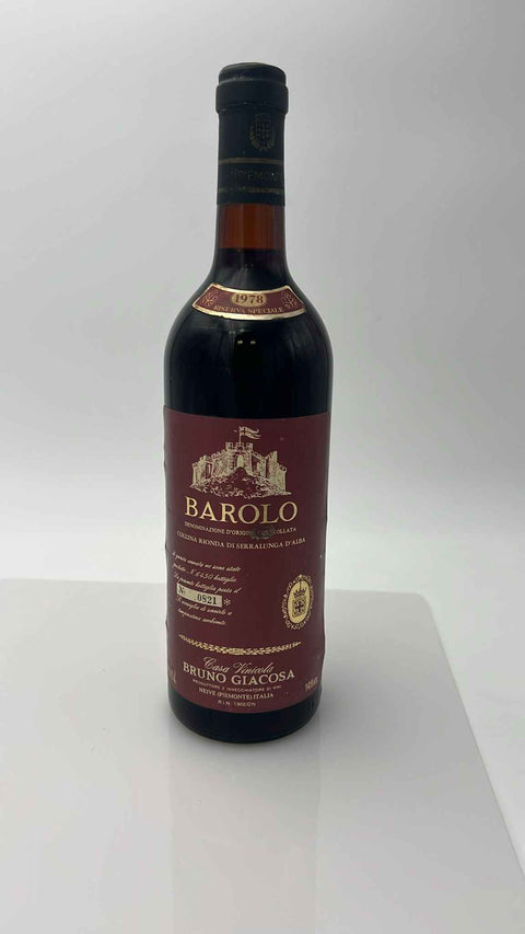 Giacosa Bruno , Barolo Riserva Speciale 1978, collina Rionda Di Serralunga D'Alba