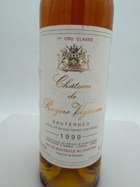 Chateau de Rayne Vigneau, Sauternes, 1999